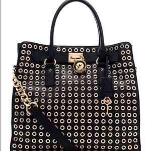 Michael Kors Large Black Hamilton Grommet